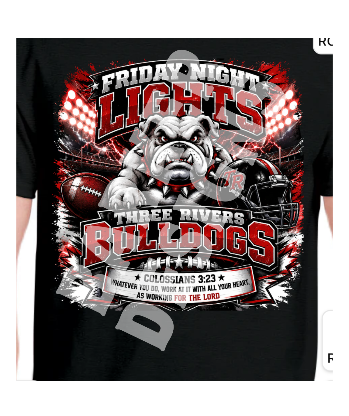 Three Rivers BullDogs—Friday Night Lights Tee